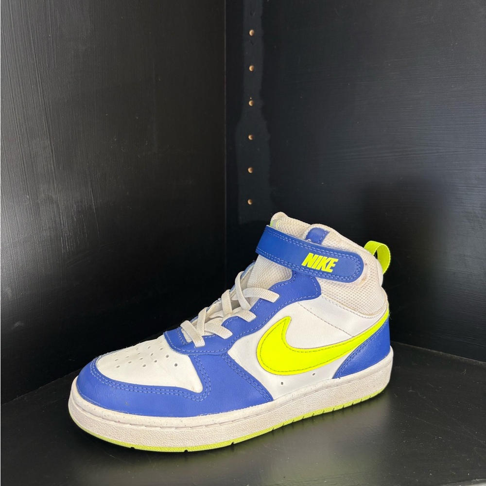 Nike Blue and Neon Yellow High-Tops